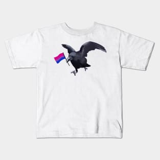 Bisexual Pride Crow Friend Kids T-Shirt